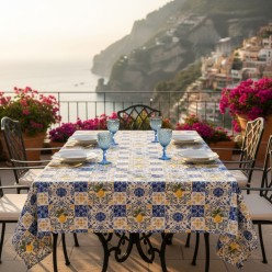 La ninfa Amalfi e il completo da tavola fatto a mano in Italia