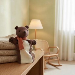 Marionetta Artigianale Bear in Tessuto Pregiato – Lemoire Home