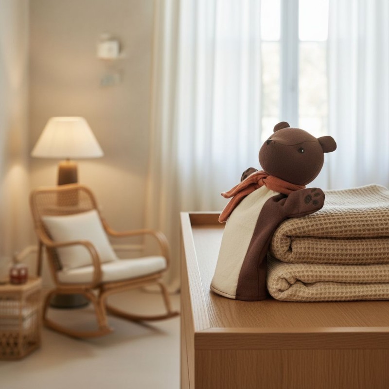 Marionetta Artigianale Bear in Tessuto Pregiato – Lemoire Home