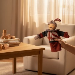 Il Cavaliere delle Fiabe Marionetta Artigianale Knight Lemoire Home
