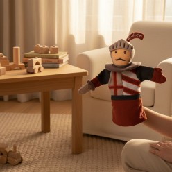 Il Cavaliere delle Fiabe Marionetta Artigianale Knight Lemoire Home