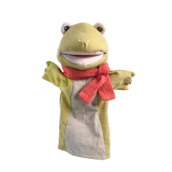 Ranocchio Artigianale in Soft-Fabric con Sciarpa Muschina Marionetta
