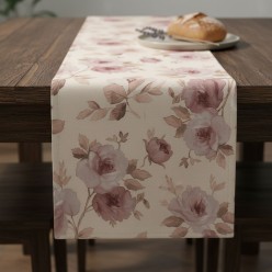 Runner da tavola floreale collezione Andromaca in rosa
