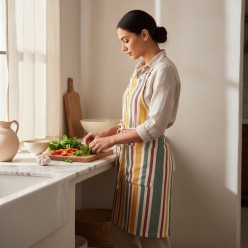 Grembiule da Cucina Anthesterie in Cotone Panama