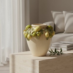 L'Essenza del Mediterraneo: Vaso Anfora "Freaky" con Limoni in Rilievo EDG