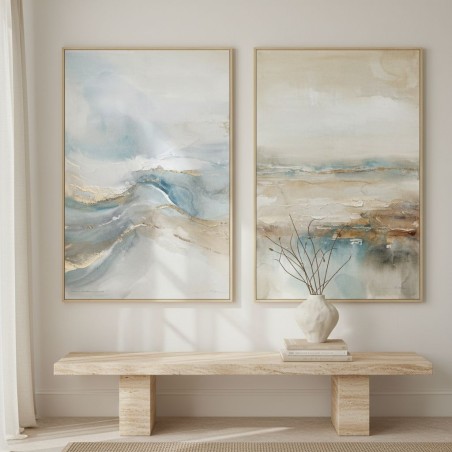 Quadri Astratti Materici con onda dorata - Lemoire Home