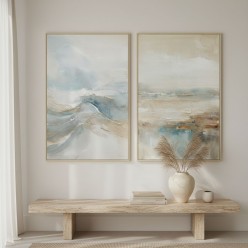 Quadri Astratti Materici con onda dorata - Lemoire Home