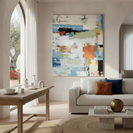 Tela Astratta L'Oca Nera 120x150: Materia e Colore Lemoire Home