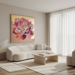 Quadro Acrilico Floreale Impressionista Anemone d'Oro - Lemoire Home