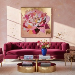 Quadro Acrilico Floreale Impressionista Anemone d'Oro - Lemoire Home