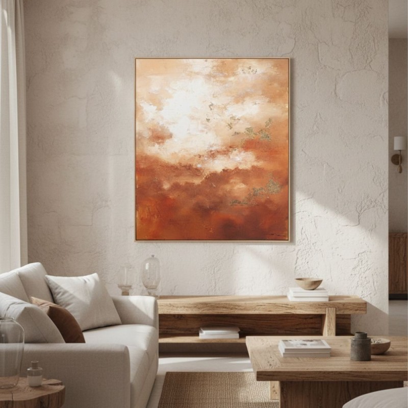 Dipinto Astratto Bold: Trame Ocra e Foglia Oro 122x142 cm | Bizzotto Dipinto Astratto Bold: Trame Ocra e Foglia Oro 122x142 cm | Bizzotto