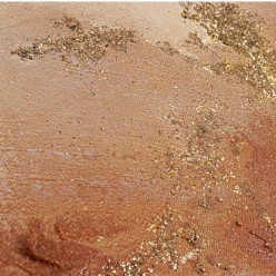 Dipinto Astratto Bold: Trame Ocra e Foglia Oro 122x142 cm | Bizzotto
