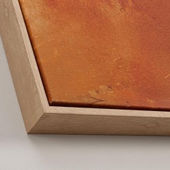 Dipinto Astratto Bold: Trame Ocra e Foglia Oro 122x142 cm | Bizzotto