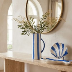 Svuotatasche Conchiglia Joly in Porcellana Bianca e Blu – 17x14 cm