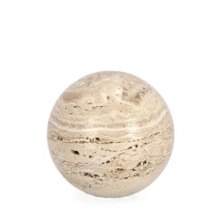 Sfera Decorativa Tikar in Marmo Travertino Beige Ø7 - Lemoire Home