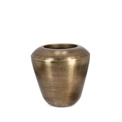 Vaso Nadu in Alluminio Dorato Artigianale | Collezione Lemoire Home