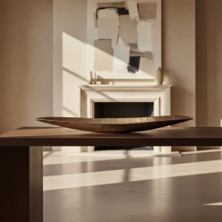 Vassoio Reel in Alluminio Dorato 68cm: Eleganza Artigianale Lemoire