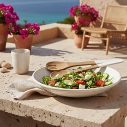 Set 2 Posate Insalata Knossos in Legno di Mango e Smalto