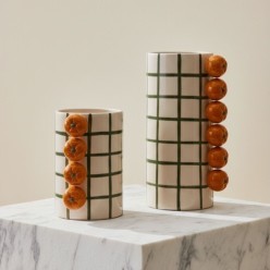 Vaso Zeyra in Ceramica con Mandarini in Rilievo | Lemoire Home