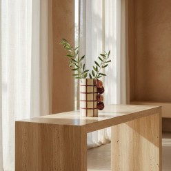 Vaso Cilindrico Havor in Ceramica con Fichi in Rilievo Lemoire Home