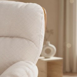 Poltrona Adinda Lemoire: Design Girevole in Ghiaccio e Cuoio