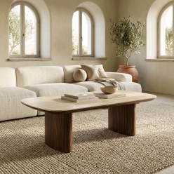 Tavolino Ezekiel Lemoire Home: Design Noce e Pietra Sinterizzata