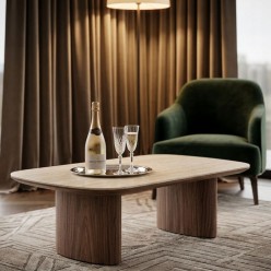 Tavolino Ezekiel Lemoire Home: Design Noce e Pietra Sinterizzata
