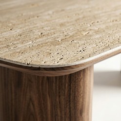 Tavolino Ezekiel Lemoire Home: Design Noce e Pietra Sinterizzata
