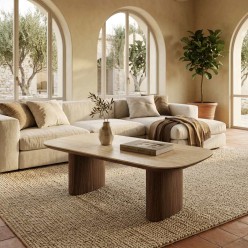 Tavolino Ezekiel Lemoire Home: Design Noce e Pietra Sinterizzata