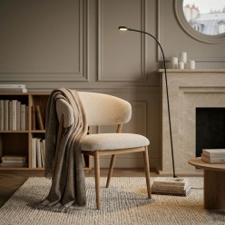 Sedia Cassandra Lemoire Home: Design Contemporaneo Effetto Bouclé