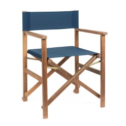 Sedia Regista in Acacia e Navy Blue: L'Eleganza Outdoor Lemoire Home