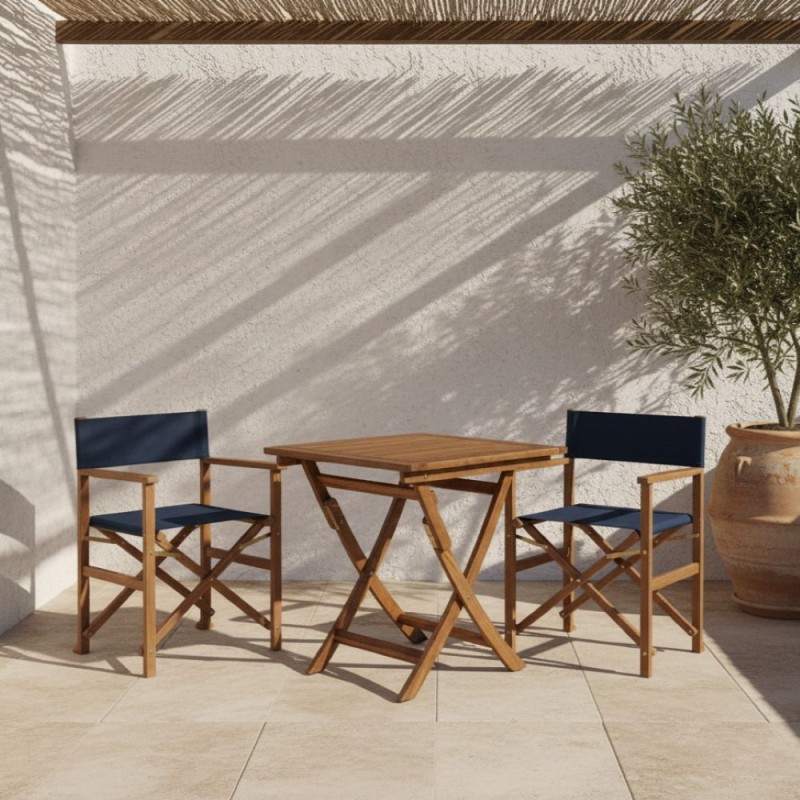 Sedia Regista in Acacia e Navy Blue: L'Eleganza Outdoor Lemoire Home Sedia Regista in Acacia e Navy Blue: L'Eleganza Outdoor Lemoire Home