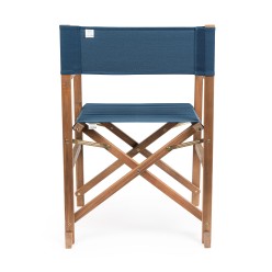 Sedia Regista in Acacia e Navy Blue: L'Eleganza Outdoor Lemoire Home
