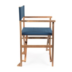 Sedia Regista in Acacia e Navy Blue: L'Eleganza Outdoor Lemoire Home