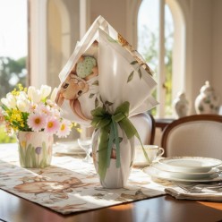 Edizione Limitata - Uovo di Pasqua con Centrotavola Artigianale Lemoire Home
