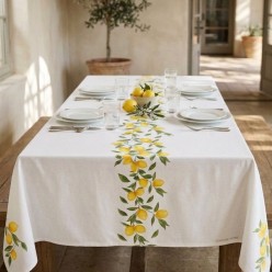 Tovagliato Demetra con limoni ispirato alla dolce vita