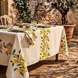 Tovagliato Demetra con limoni ispirato alla dolce vita