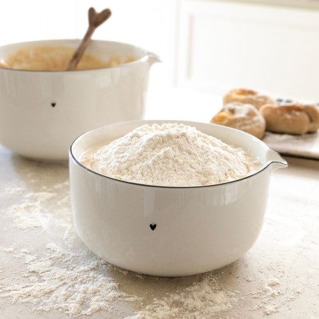 Set 2 Mix Bowl White Heart Bastion Collections | Lemoire Home