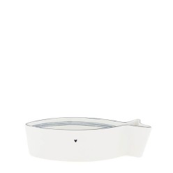 Ciotola Pesce White & Blue Stripes: Eleganza Mediterranea Lemoire Home