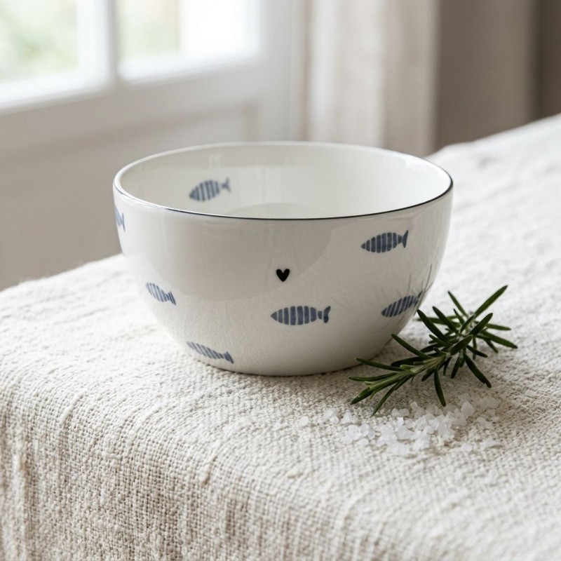 Bowl M Mediterranean Fish – Ceramica Artistica Lemoire Home