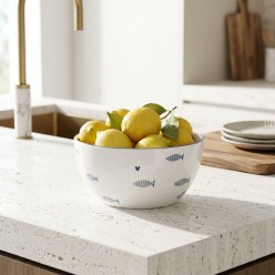 Bowl M Mediterranean Fish – Ceramica Artistica Bastion Collections