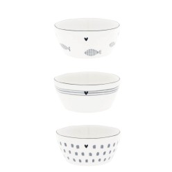 Antipastiere per salse Bastion Collection in Ceramica Bianca e Blu 9,5x4 cm