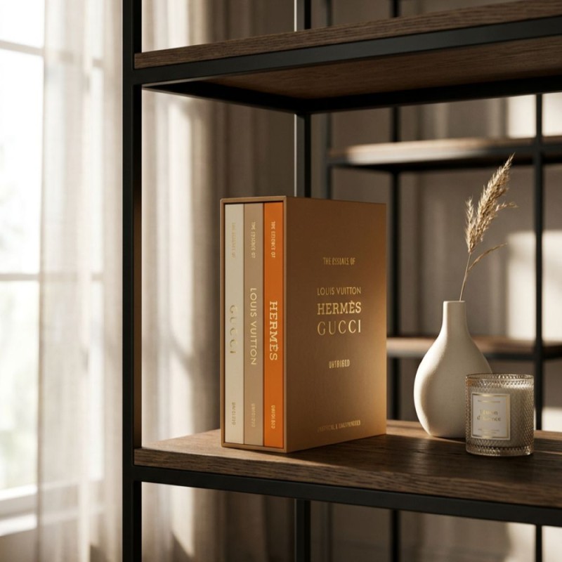 Set Libri "The Essence Of": Trilogia Luxury Gucci, Hermès, Vuitton