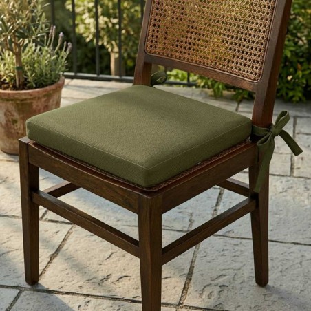Cuscino coprisedie Meleagro verde oliva – Eleganza naturale e comfort quotidiano