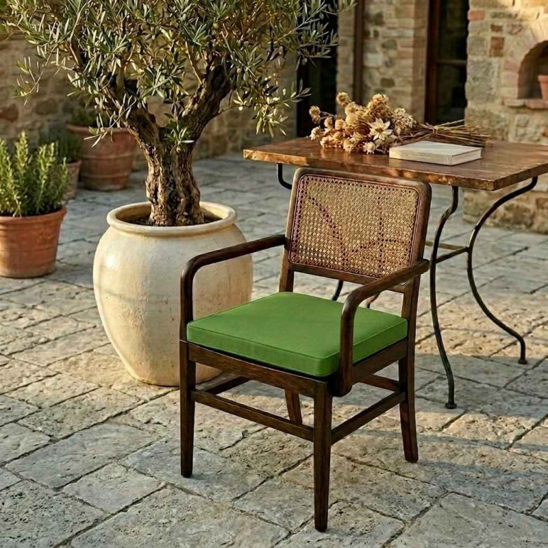Cuscino coprisedia sfoderabile Arianna: verde prato e freschezza