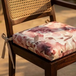 Afrodite - cuscini per sedie primaverili con fiori rosa