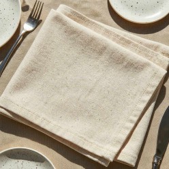 Tovaglioli in stoffa color naturale collezione Eunomia