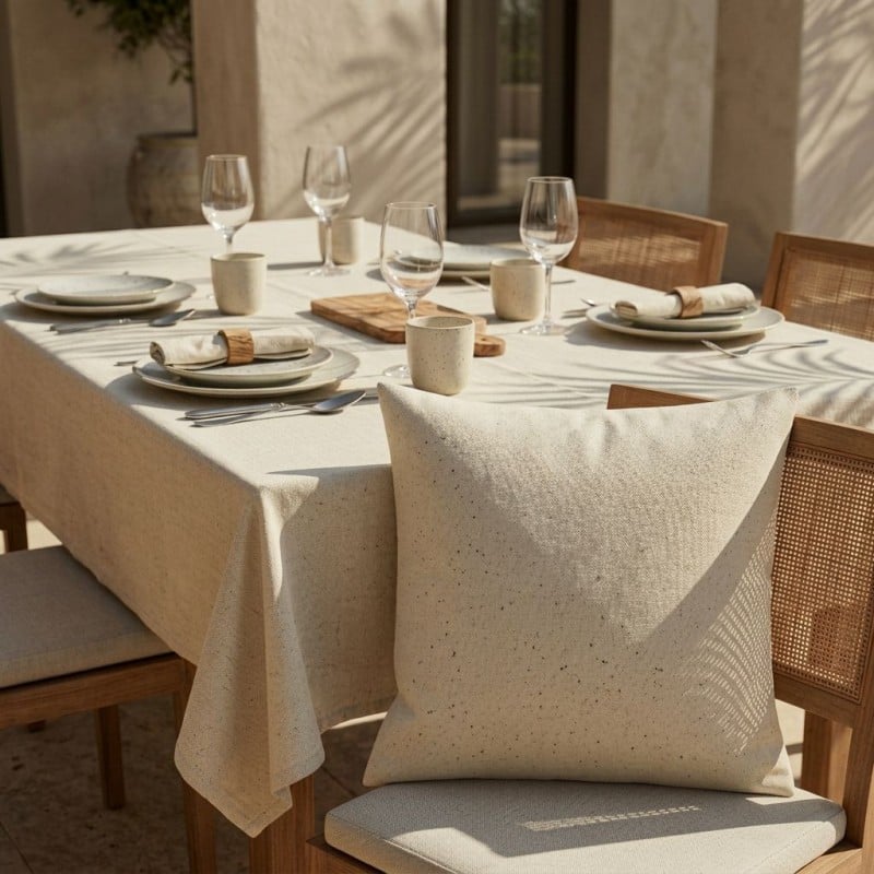 Linee pure e tonalità naturali – Il cuscino arredo Oat Canvas Eunomia