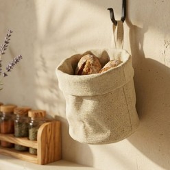 Cestino da tavola in stoffa Oat Canvas Eunomia, essenziale e versatile per mise en place
