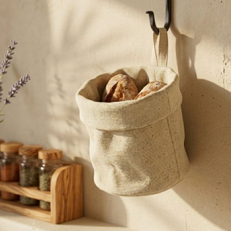 Cestino da tavola in stoffa Oat Canvas Eunomia, essenziale e versatile per mise en place